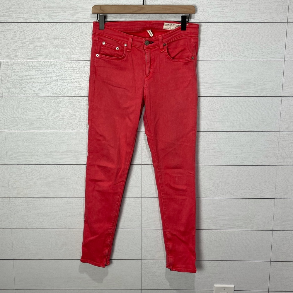 Rag & Bone Size 27 Coral Zipper Capri